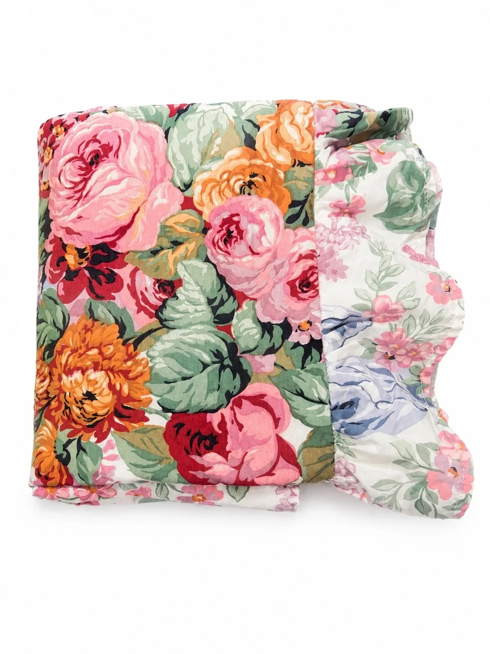 Lauren Ralph Lauren Allison Floral Flat Sheet Full Pink Roses 100% Cotton USA